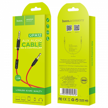 hoco. Audio kabl 3.5 mm sa mikrofonom, dužina 1.0 metar - UPA12 AUX MIC