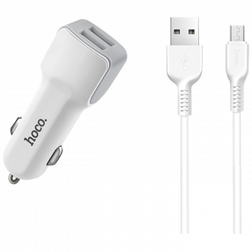 hoco. Auto punjač sa micro USB kabelom, 2 x USB, 5 V/2.4 A - Z23 Grand Style set, micro USB