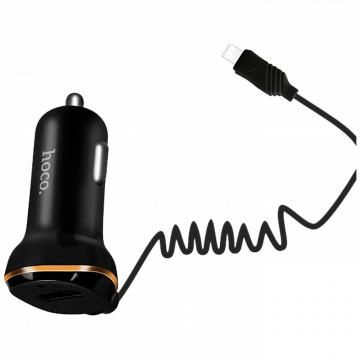 hoco. Auto punjač  sa micro USB kabl, USB, 5 V/3.4 A, crna - Z14 single, micro USB, BK