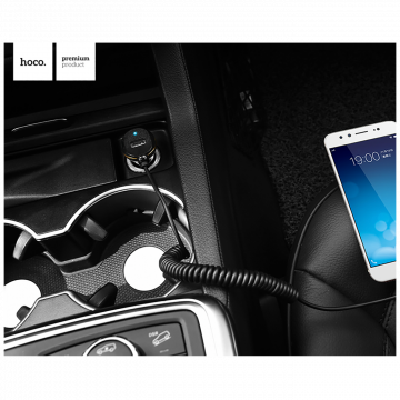 hoco. Auto punjač  sa micro USB kabl, USB, 5 V/3.4 A, crna - Z14 single, micro USB, BK