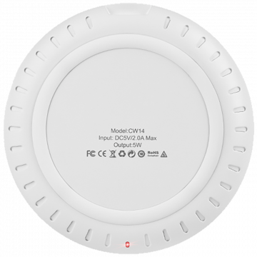 hoco. Punjač bežični, univerzalni, za smartphone, 5 W, crvena - CW14 Wireless charger, RD