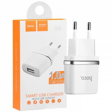 hoco. Punjač kućni za smartphone, tablete, 1.0 A - C11 Smart single USB