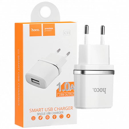 hoco. Punjač kućni za smartphone, tablete, 1.0 A - C11 Smart single USB