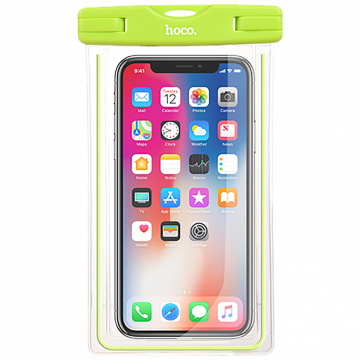 hoco. Torbica za mobitel, vodootporna, fluo zelena - Clear fantasy waterproof bag, GR