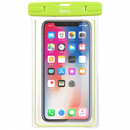 hoco. Torbica za mobitel, vodootporna, fluo zelena - Clear fantasy waterproof bag, GR