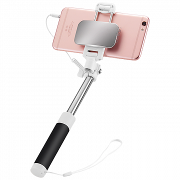 hoco. Selfie stick za smartphone, žični, sa ogledalcem - K2 Magic Mirror Selfie Stick