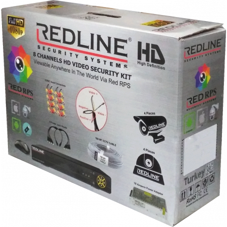 REDLINE Set za video nadzor, 8ch, 2.0Mpixel, Cloud - Gold CCTV 8