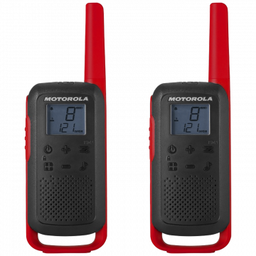 Motorola Walkie Talkie, domet 8 km, 16 kanala, crvena - TLKR T62 RD