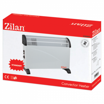 Zilan Grijalica, konvektor,  2000 W, podesiv termostat, crna - ZLN6843/BK