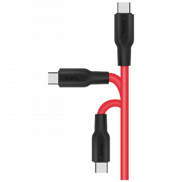 hoco. USB kabl za smartphone,silikonski,1.2 met,2 A, crno/crvena - X21 Silicone Micro USB, Black/Red