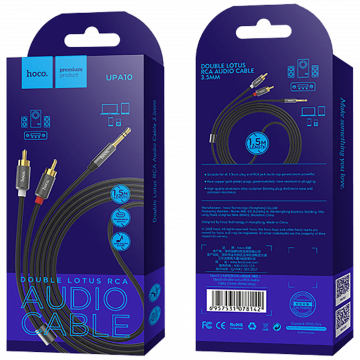 hoco. Audio kabl RCA na 3.5 mm, dužina 1.5 metar - UPA 10 RCA to 3.5mm