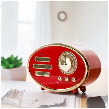 hoco. Zvučnik bežični, Bluetooth,retro, 1200 mAh, 5 h, 5 W, crvena - BS25 Time, Bluetooth, retro, red