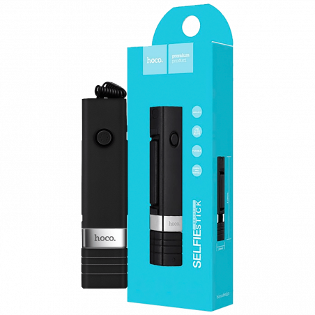 hoco. Selfie stick za smartphone, žični - K3 Beauty Selfie Stick, black