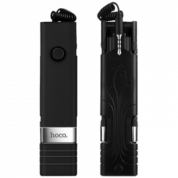 hoco. Selfie stick za smartphone, žični - K3 Beauty Selfie Stick, black