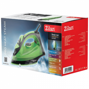 Zilan Pegla na paru, 2200 W, Anticalc And Drip, zeleno/crna - ZLN2189