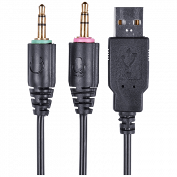 Connect XL Slušalice sa mikrofonom, LED iluminacija, 3.5 mm - CXL-GHP750