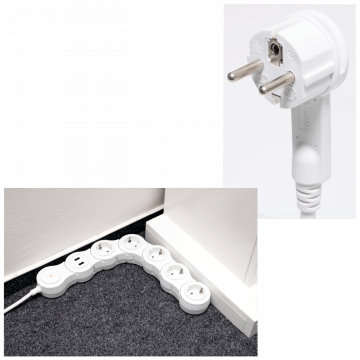 home Produžni kabl, podesivi, 5 utičnica, 1.5 mm²,1.4 met, USB - NVH 05K / USB