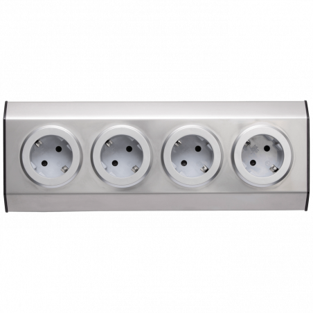 home Strujni razdjeljnik sa 4 utičnice, INOX - KNV 04