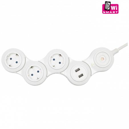 home Produžni kabl,SMART,podesivi,3 utičnice,1.5mm²,USB,WiFi - NVH 03K/WIFI