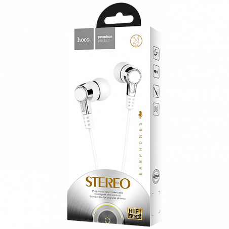 hoco. Slušalice sa mikrofonom, 3.5 mm,dužina kabela 1.2 met,bijela - M52 White