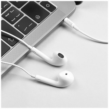 hoco. Slušalice sa mikrofonom, 3.5 mm,dužina kabela 1.2 met,bijela - M55 Memory sound White