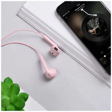 hoco. Slušalice sa mikrofonom, 3.5 mm, dužina kabela 1.2 met, pink - M55 Memory sound Pink