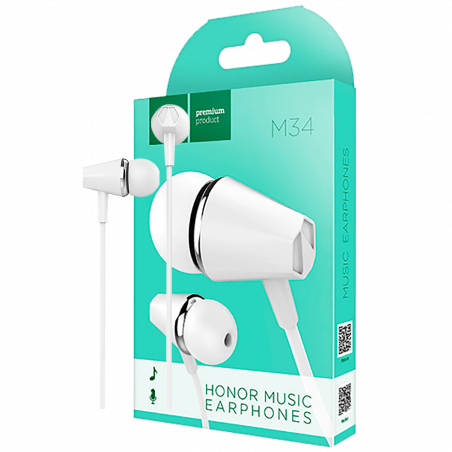hoco. Slušalice sa mikrofonom, 3.5 mm,dužina kabela 1.2 met,bijela - M34 Honor White