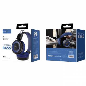 hoco. Slušalice bežične / žične, Bluetooth/ 3.5 mm,  plava - W16 Cool motion Blue