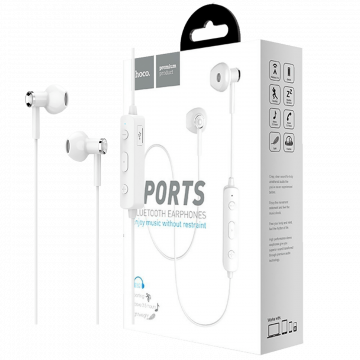 hoco. Slušalice bežična, sport, Bluetooth, 80 mAh, 3.5 h, bijela - ES21 Wonderful sports White