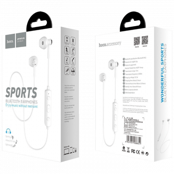 hoco. Slušalice bežična, sport, Bluetooth, 80 mAh, 3.5 h, bijela - ES21 Wonderful sports White