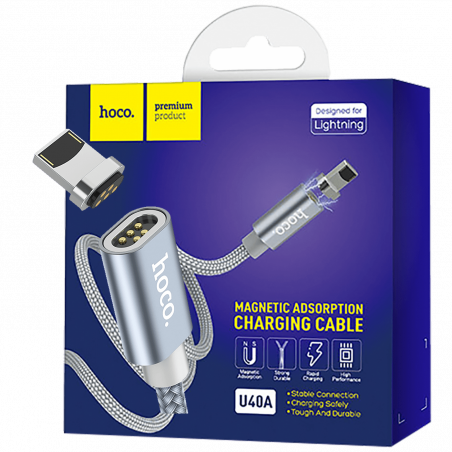 hoco. USB kabl za iPhone, metal magnetic, Lightning, 2.0 A - U40A Magnetic Lightning