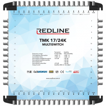 REDLINE Multišalter 4 satelita na 24 utičnice,kaskadni(bez adaptera) - TMK 17/24K