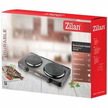 Zilan Električno kuhalo, 2 ploče - 15.5/18.5 cm, 2500 W, crna - ZLN2181 OLD