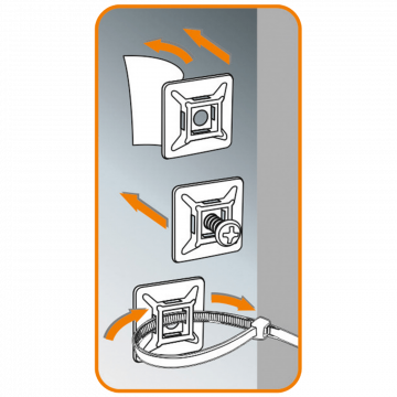 home Organizator kabela, pakiranje 50 kom. - CTT 19BK