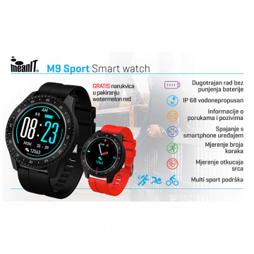 MeanIT Sat pametni, sport, vodootporan IP68 - M9 Sport