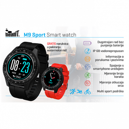 MeanIT Sat pametni, sport, vodootporan IP68 - M9 Sport