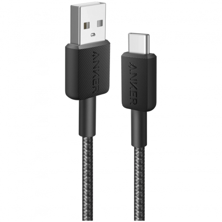 Anker 322 USB-A na USB-C kabl 90 cm, pleteni, crni