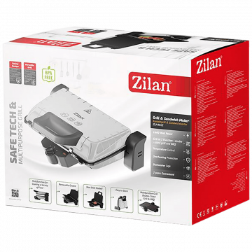 Zilan Grill kontaktni, 2u1, 1600 W, crna - ZLN4021 BK