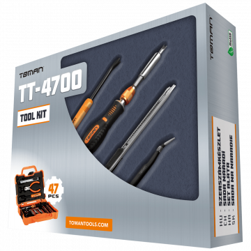 Toman Set alata, mobilni montažni komplet, 47 kom. - TT-4700