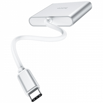 hoco. Konverter USB HUB type C to USB3.0/HDMI/PD - HB14 Easy use