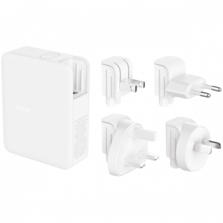Belkin 140W 4-portni GaN punjač USB-C, USB-A, bijeli, EU/UK/US utikači