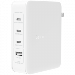 Belkin 140W 4-portni GaN punjač USB-C, USB-A, bijeli, EU/UK/US utikači