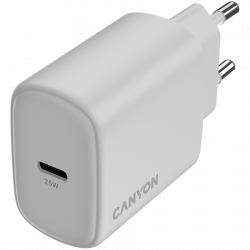 CANYON OnCharge 250 punjač 25W sa 1xUSB-C PD, EU utikač, bijeli