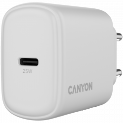 CANYON OnCharge 250 punjač 25W sa 1xUSB-C PD, EU utikač, bijeli