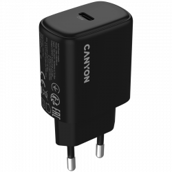 CANYON OnCharge 250 punjač 25W, 1xUSB-C PD, EU crni