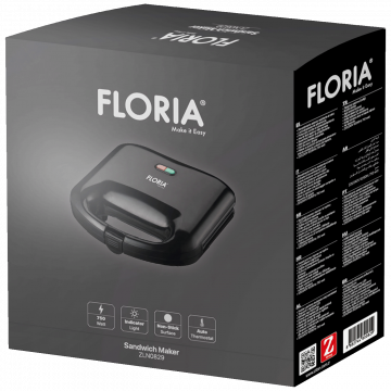 Floria Sendvič Toster, LED indikator, 750 W - ZLN0829