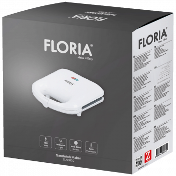 Floria Sendvič Toster, LED indikator, 750 W - ZLN0830
