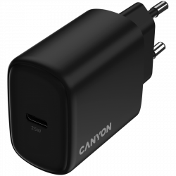 CANYON OnCharge 250 punjač 25W, 1xUSB-C PD, EU crni
