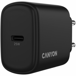 CANYON OnCharge 250 punjač 25W, 1xUSB-C PD, EU crni