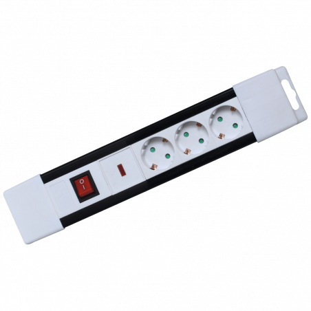 home Produžni kabl, 3 utičnice, prekidač, 1,5mm², 2 met, bijeli - NVP 03K/WH